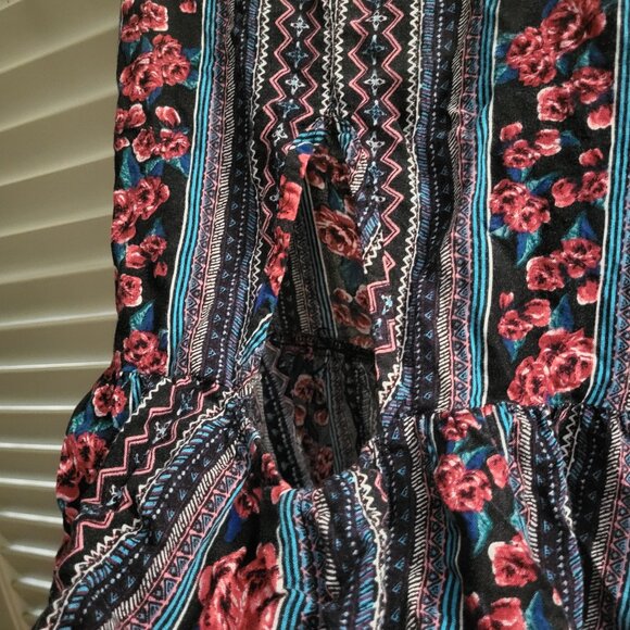 Mini Floral Boho Pattern Dress Small - Picture 3 of 4